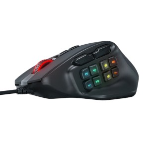 REDRAGON PERDITION PRO 16000DPI RGB Wireless MMO Ergo Gaming Mouse – Black